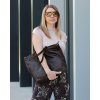 Velká kožená shopper nákupní taška MARCO MAZZINI; tmavě hnědá