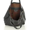 Velká kožená shopper nákupní taška MARCO MAZZINI; černá