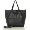 Velká kožená shopper nákupní taška MARCO MAZZINI; černá