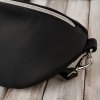Dámská kožená kabelka do pasu, crossbody přes rameno Abruzzo; černá SKL