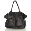 Shopper kožená kabelka Marco Mazzini; černá