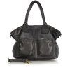 Shopper kožená kabelka Marco Mazzini; černá