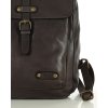 Městský kožený batoh v retro stylu MAZZINI; tmavě hnědá