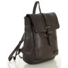 Městský kožený batoh v retro stylu MAZZINI; tmavě hnědá
