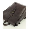 Městský kožený batoh v retro stylu MAZZINI; tmavě hnědá