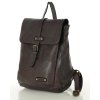 Městský kožený batoh v retro stylu MAZZINI; tmavě hnědá