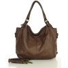 MARCO MAZZINI Kožená kabelka Shopper; čokoláda