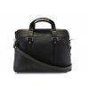 Kožená business taška na notebook - česká výroba; černá