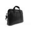 Kožená business taška na notebook - česká výroba; černá