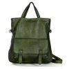 Kožená kabelka i batoh MARCO MAZZINI; zelená