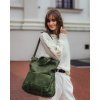 Kožená kabelka i batoh MARCO MAZZINI; zelená