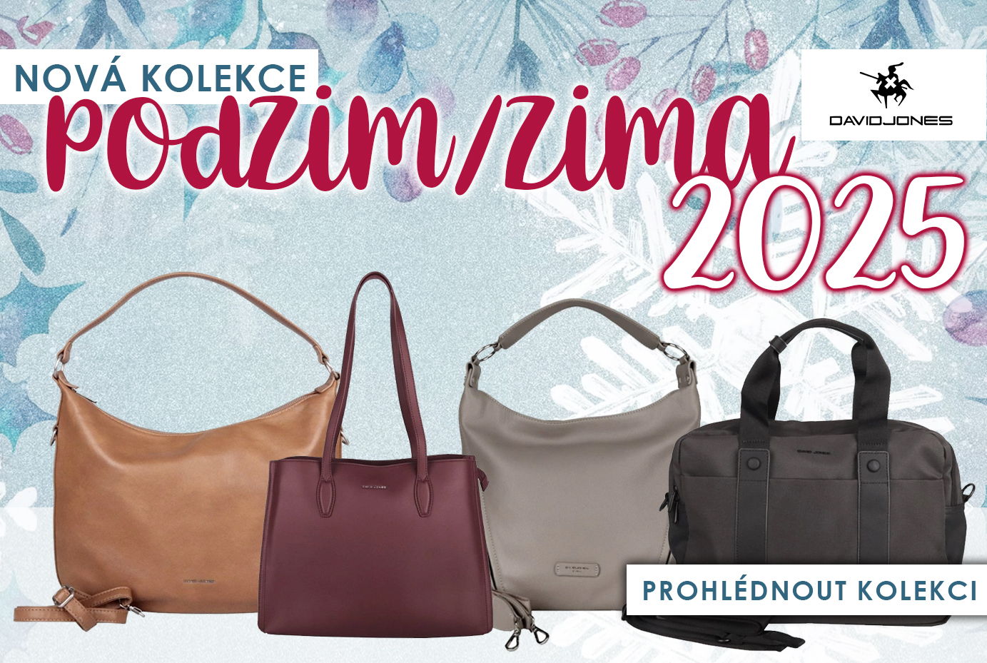 Nové kabelky Podzim / ZIma 2025 David Jones - elegantní, pevné a také crossbody kabelky