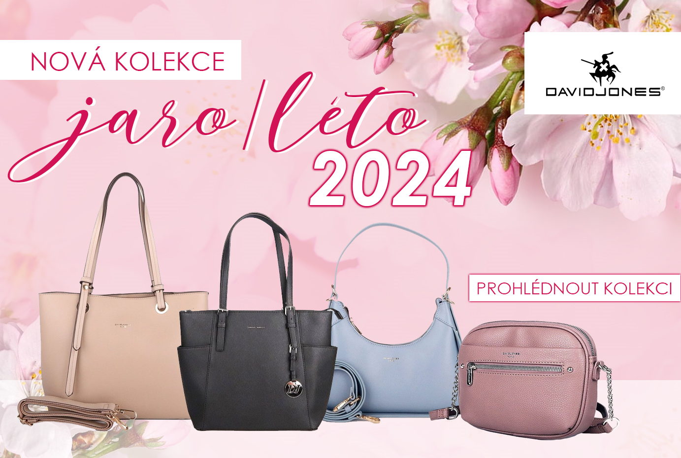 Nové kabelky Jaro / Léto 2024 David Jones - elegantní, pevné a také crossbody kabelky