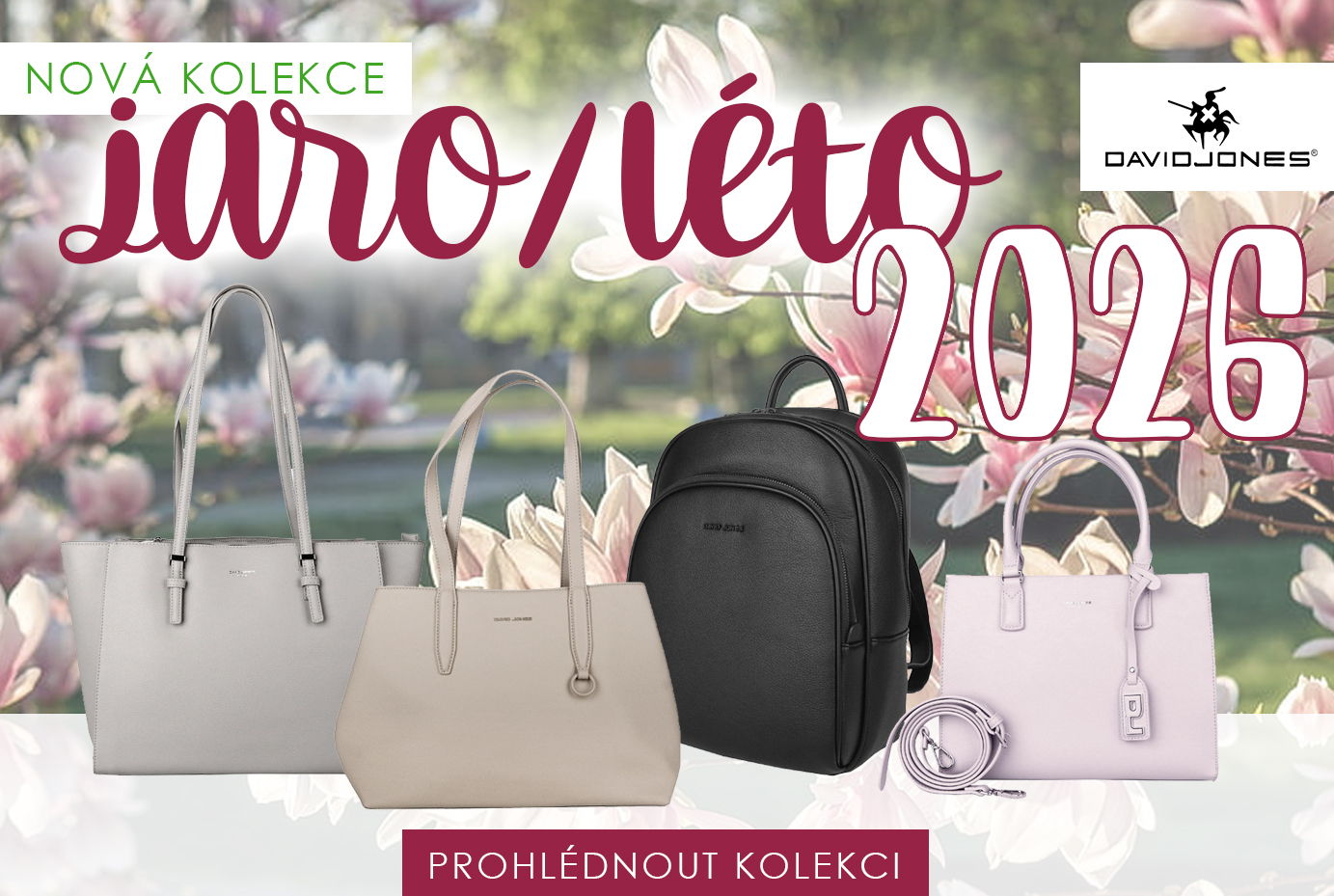 Nové kabelky Jaro / Léto 2026 David Jones - elegantní, pevné a také crossbody kabelky