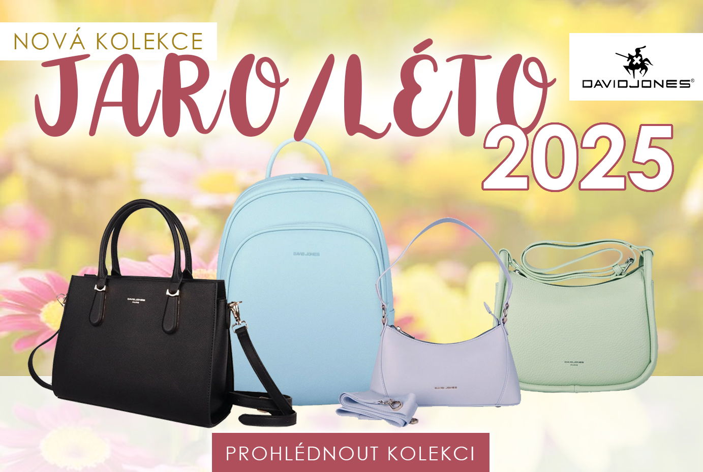 Nové kabelky Jaro / Léto 2025 David Jones - elegantní, pevné a také crossbody kabelky