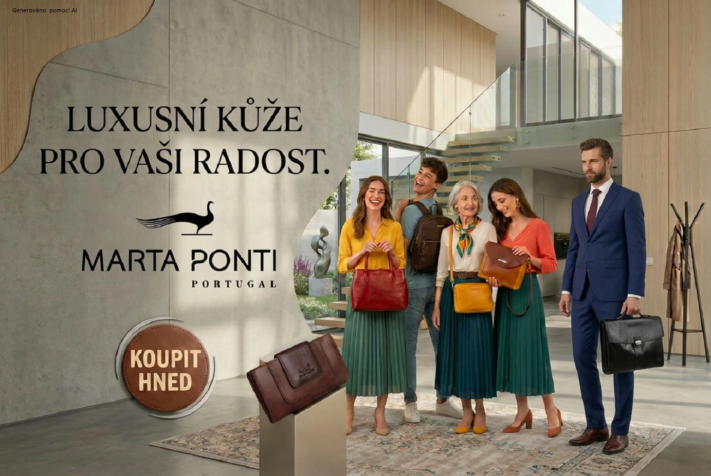 Luxusní kabelky, batohy, peněženky a pánské aktovky Marta Ponti