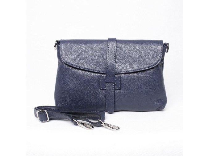 Kožená kabelka na rameno/do ruky/crossbody no. 222 modrá