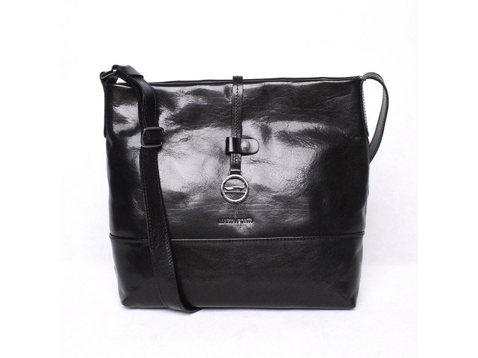 Luxusní dámská kabelka na rameno Marta Ponti no. 108 černá