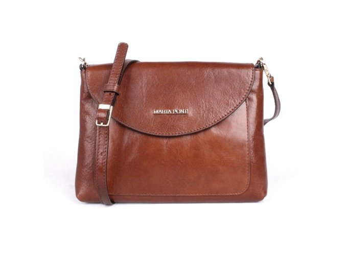 Luxusní dámská kožená crossbody kabelka Marta Ponti A16 hnědá
