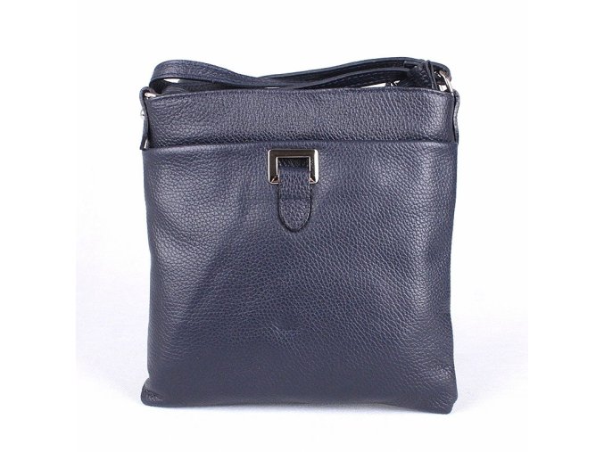 Malá tmavěmodrá kožená crossbody kabelka Vera Pelle no. 17