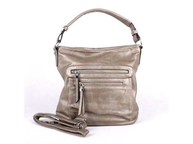 Středně velká kabelka na rameno i crossbody ROMINA & CO D177/20 tmavěstříbrná