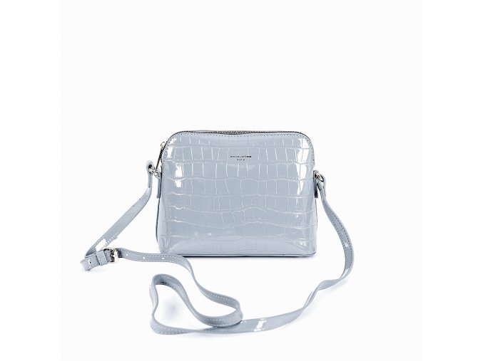 Malá lesklá crossbody kabelka David Jones 6916-1 modro-šedá