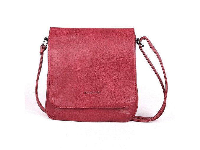 Malá crossbody kabelka ROMINA & CO F21 tmavěčervená s klopou