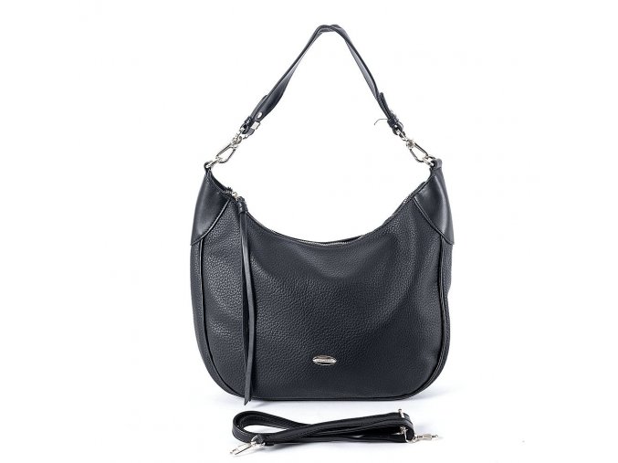 Středně velká moderní kabelka na rameno i crossbody David Jones CM6743 černá