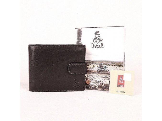 Kvalitní hladká kožená peněženka DAKAR no. 1005 černá