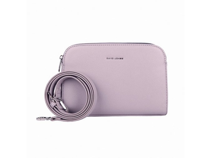 Malá pevná tříoddílová crossbody kabelka David Jones CM6793F světlefialová