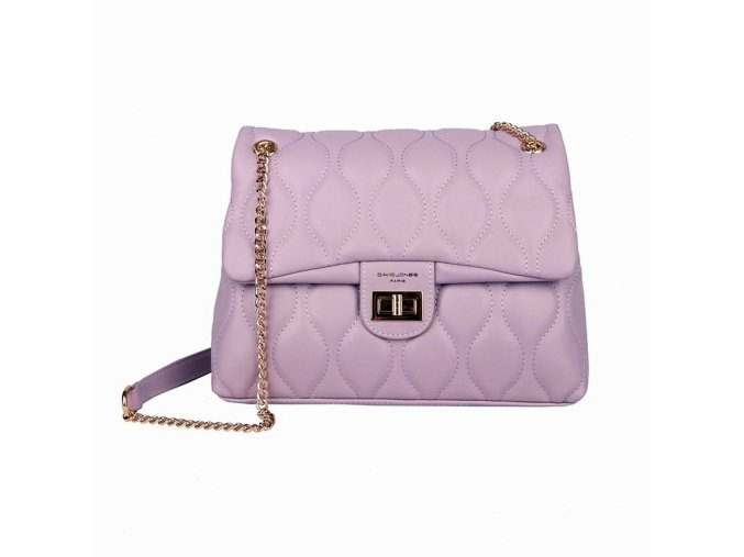 Moderní střední kabelka na rameno (podél těla) či do ruky David Jones CM6705F fialová