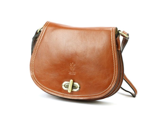 Středně velká pevná crossbody kabelka Florence no. 873 hnědá