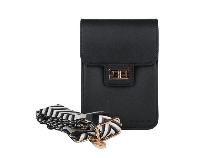 Malá crossbody kabelka (taštička) na mobil David Jones CM7294 černá