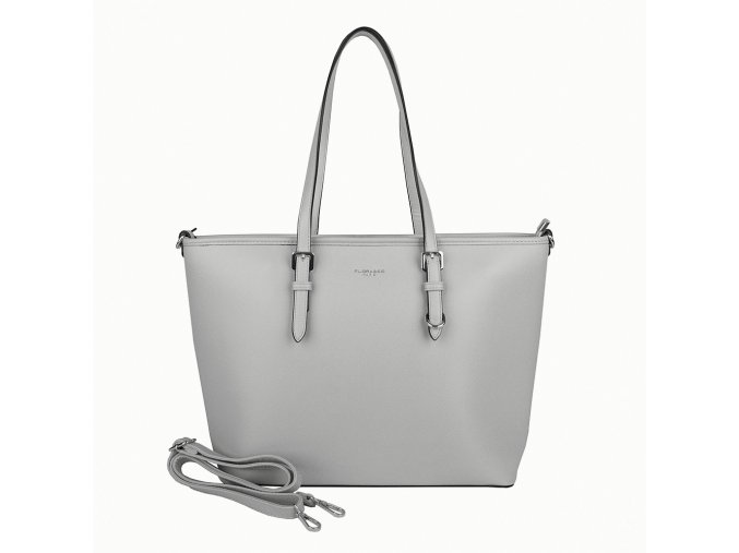 Velká elegantní kabelka na rameno FLORA&CO 1808 světlešedá