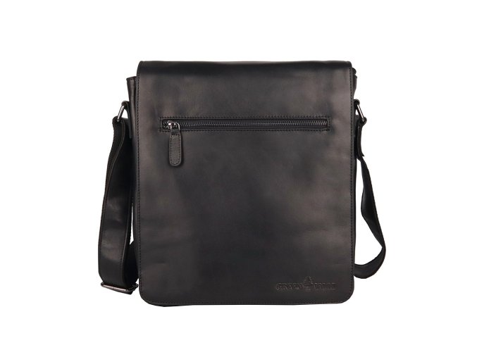 Velká pánská kožená crossbody taška GreenWood no. 584 černá