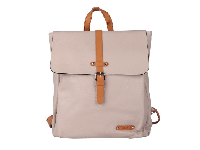 Velký městský batoh FLORA&CO H6725 s obsahem cca 10l, formát A4 béžový