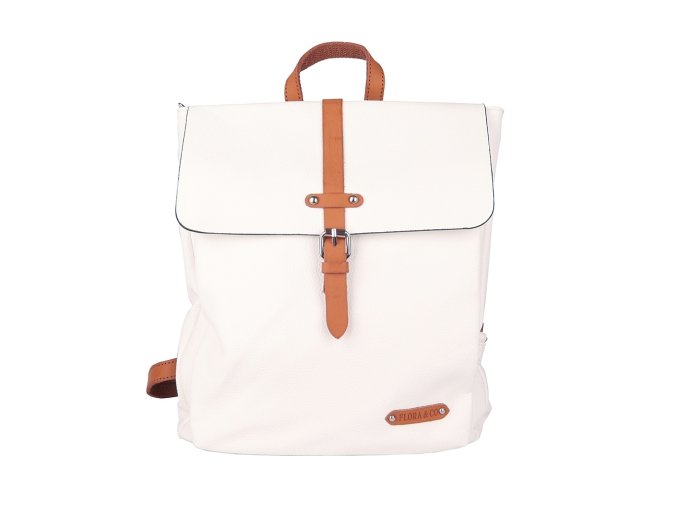 Velký městský batoh FLORA&CO H6725 s obsahem cca 10l, formát A4 bílý