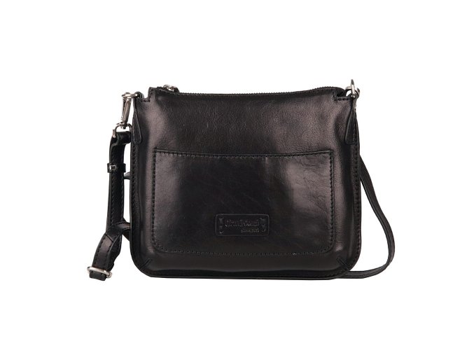 Malá luxusní  kožená crossbody kabelka Gianni Conti no. 554 černá