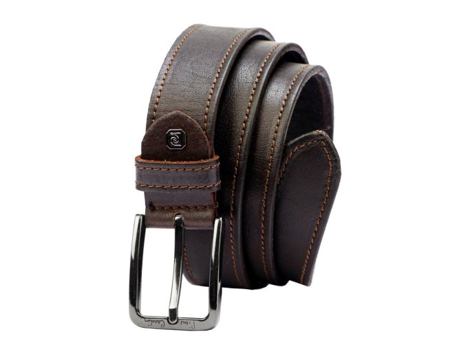Pánský kožený opasek Pierre Cardin  5072 délka 135/120 cm tmavěhnědý