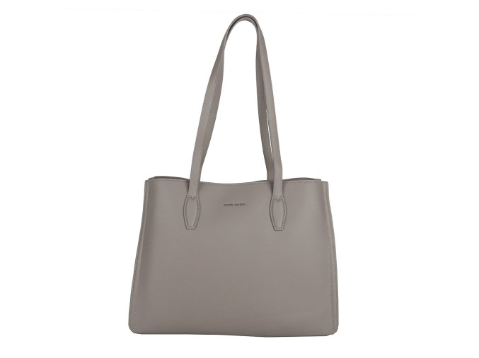 Velká tříoddílová kabelka na rameno David Jones CM7796 hnědo-šedá