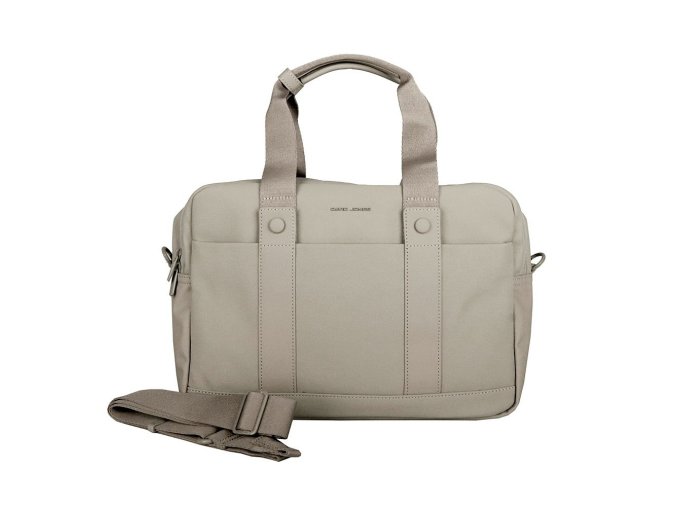 Dvouoddílová taška do ruky David Jones CM7720 na notebook šedo-hnědá