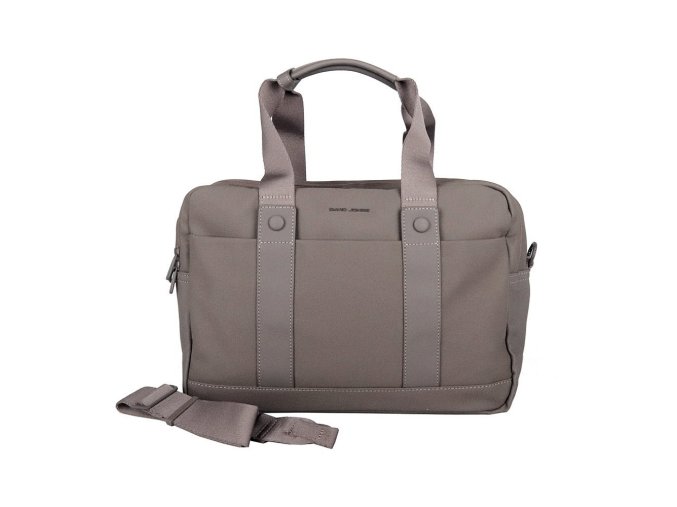 Dvouoddílová taška do ruky David Jones CM7720 na notebook hnědo-šedá