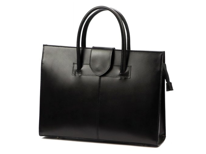 Kožená dámská business taška do ruky Camilla no. 778 černá na formát A4