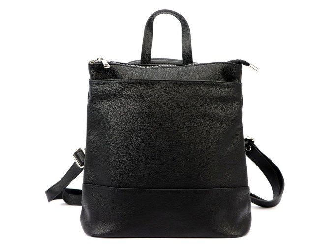 Kožený batoh či crossbody Luka no. 032V2, obsah cca. 7 l, černý, na formát A4