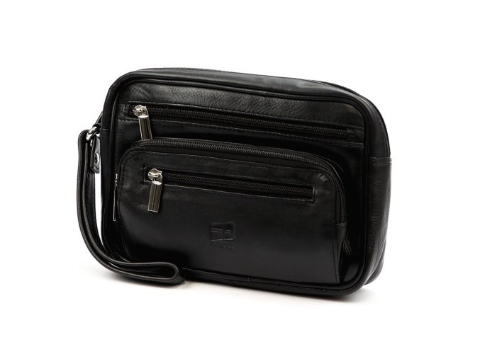 Hladká kožená pánská etue Nordee no. 104S černá