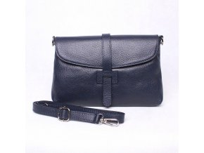 Kožená kabelka na rameno/do ruky/crossbody no. 222 tmavěmodrá