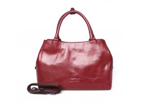 Tříoddílová luxusní dámská kabelka do ruky Marta Ponti no. 6009 červená