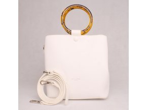 Originální módní tříoddílová kabelka do ruky David Jones CM5672A bílá