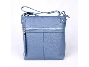 Malá modrá kožená crossbody kabelka Vera Pelle no. 60