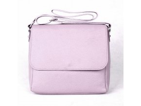 Středně velká fialová kožená crossbody kabelka Vera Pelle no. 62